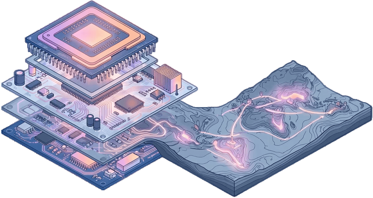 Sluicebox AI component carbon intelligence illustration